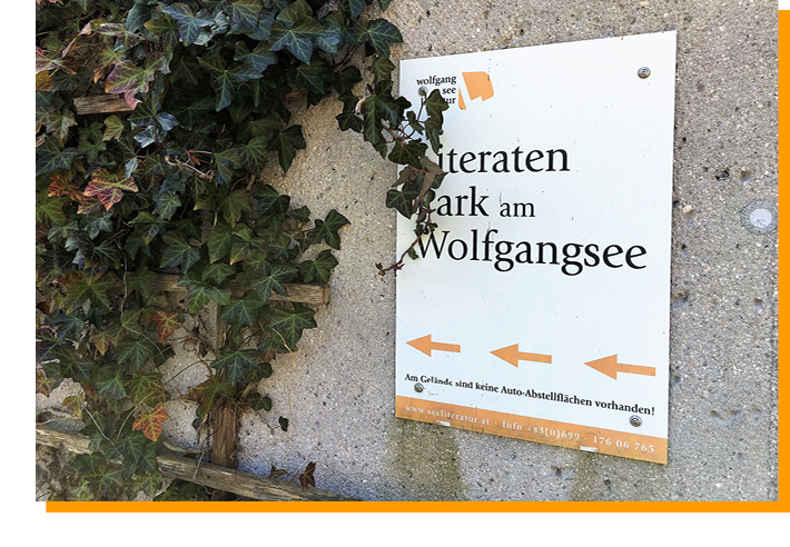 Zugang zum Literatenpark am Wolfgangsee